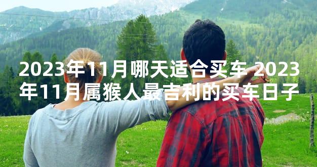 2023年11月哪天适合买车 2023年11月属猴人最吉利的买车日子